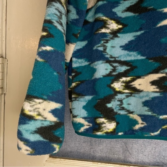 Vintage Med Synchilla Trout Tales Elwha Blue Snap-T Fleece - Picture 7 of 16